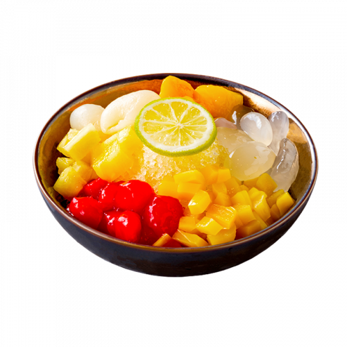 水果百匯莎莎繽紛多彩的水果，展現濃濃泰式風情酸甜滋味，清爽宜人$120